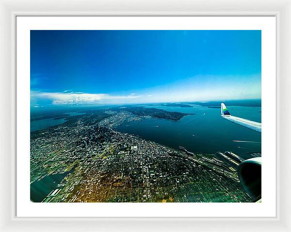 Over looking Seattle - Framed Print