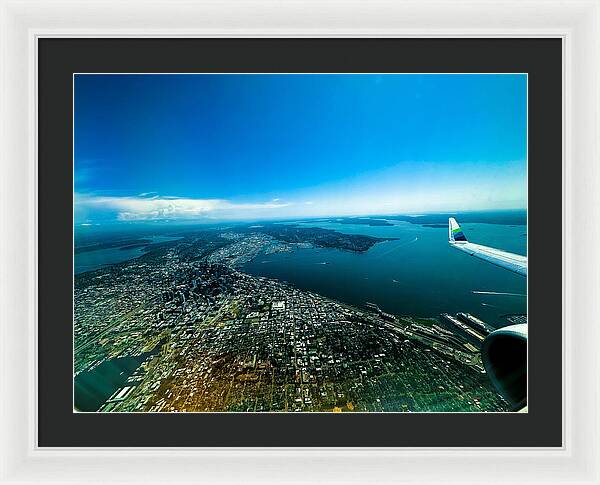 Over looking Seattle - Framed Print
