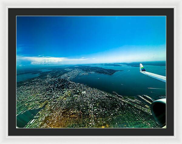 Over looking Seattle - Framed Print