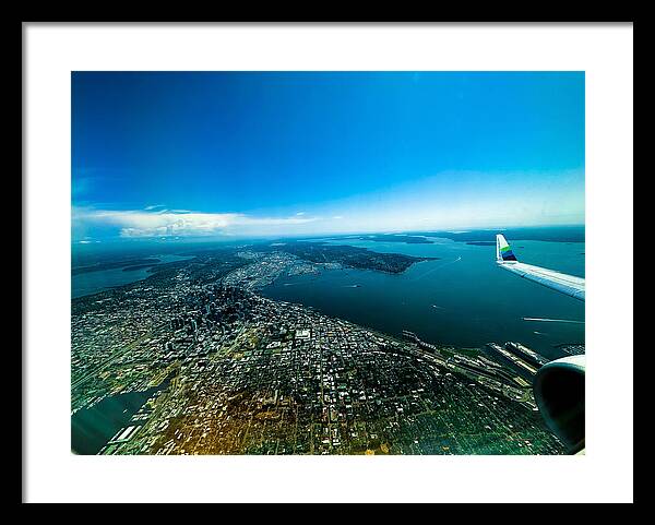 Over looking Seattle - Framed Print