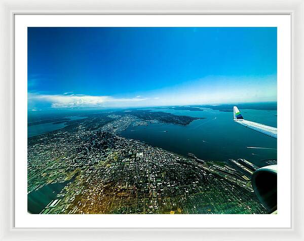 Over looking Seattle - Framed Print