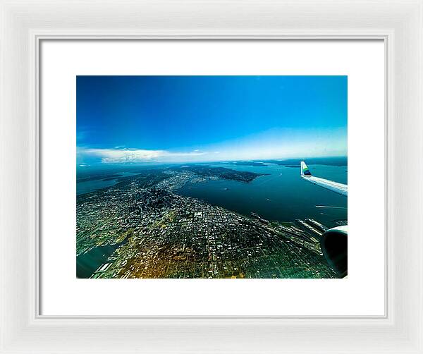Over looking Seattle - Framed Print