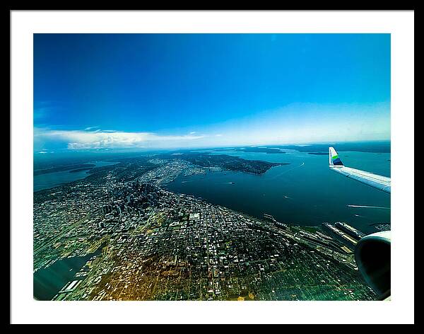 Over looking Seattle - Framed Print