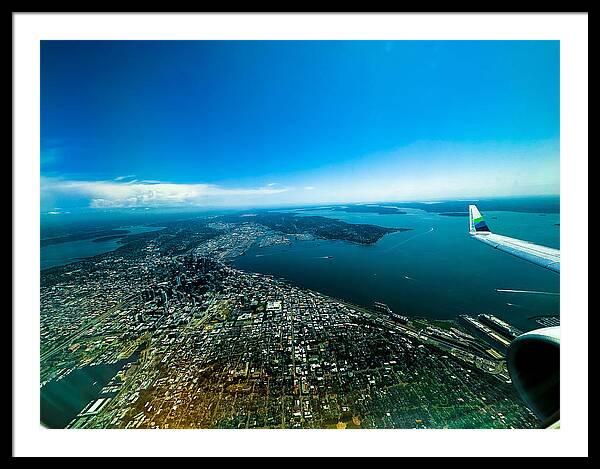 Over looking Seattle - Framed Print