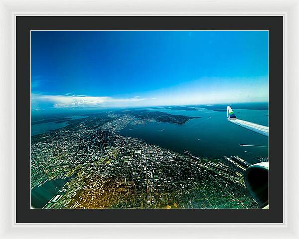 Over looking Seattle - Framed Print