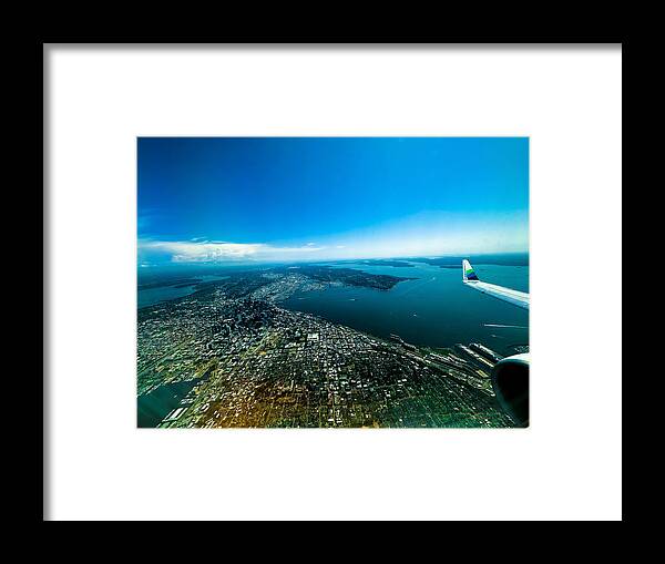 Over looking Seattle - Framed Print