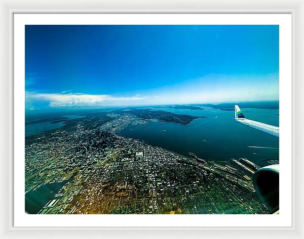 Over looking Seattle - Framed Print