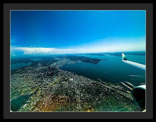 Over looking Seattle - Framed Print