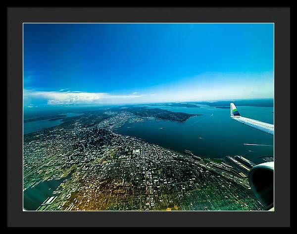 Over looking Seattle - Framed Print