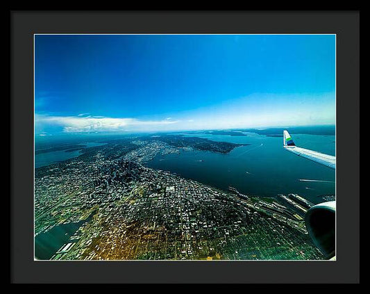 Over looking Seattle - Framed Print
