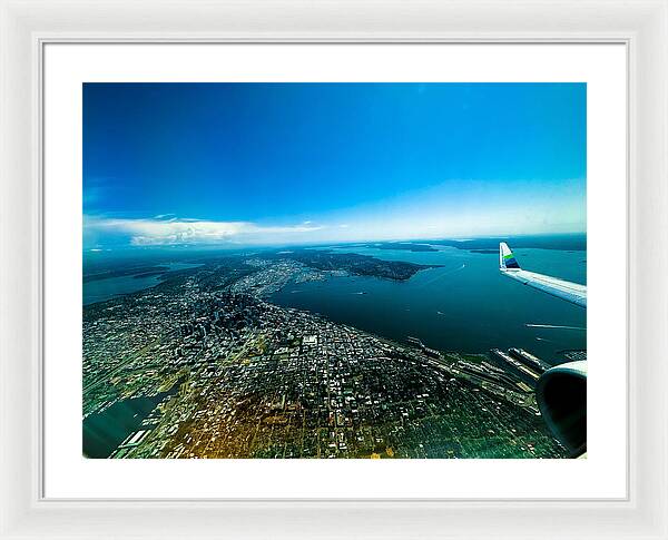 Over looking Seattle - Framed Print