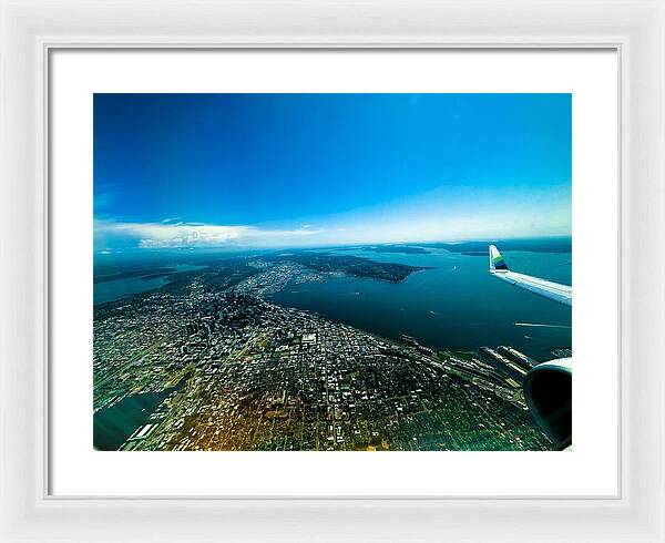 Over looking Seattle - Framed Print