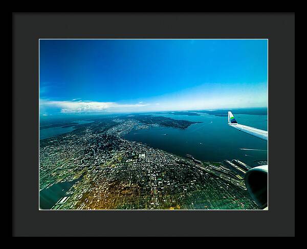 Over looking Seattle - Framed Print