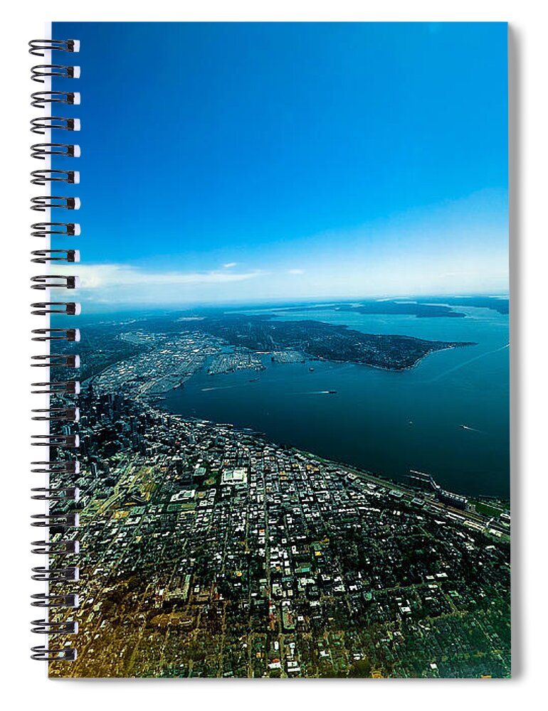 Over looking Seattle - Spiral Notebook
