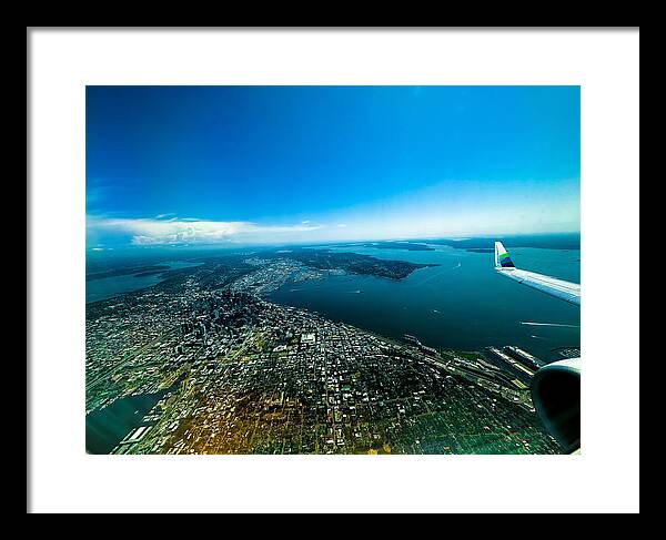 Over looking Seattle - Framed Print
