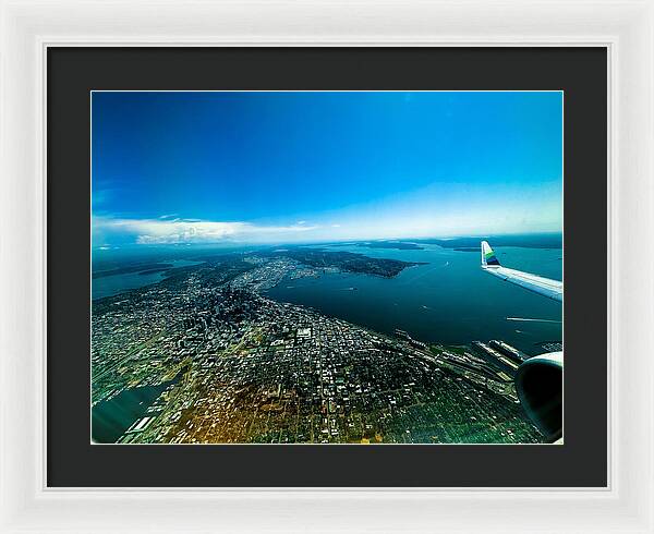 Over looking Seattle - Framed Print