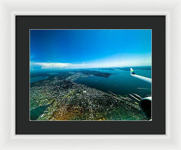 Over looking Seattle - Framed Print
