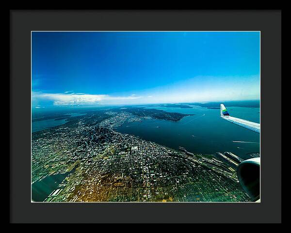 Over looking Seattle - Framed Print