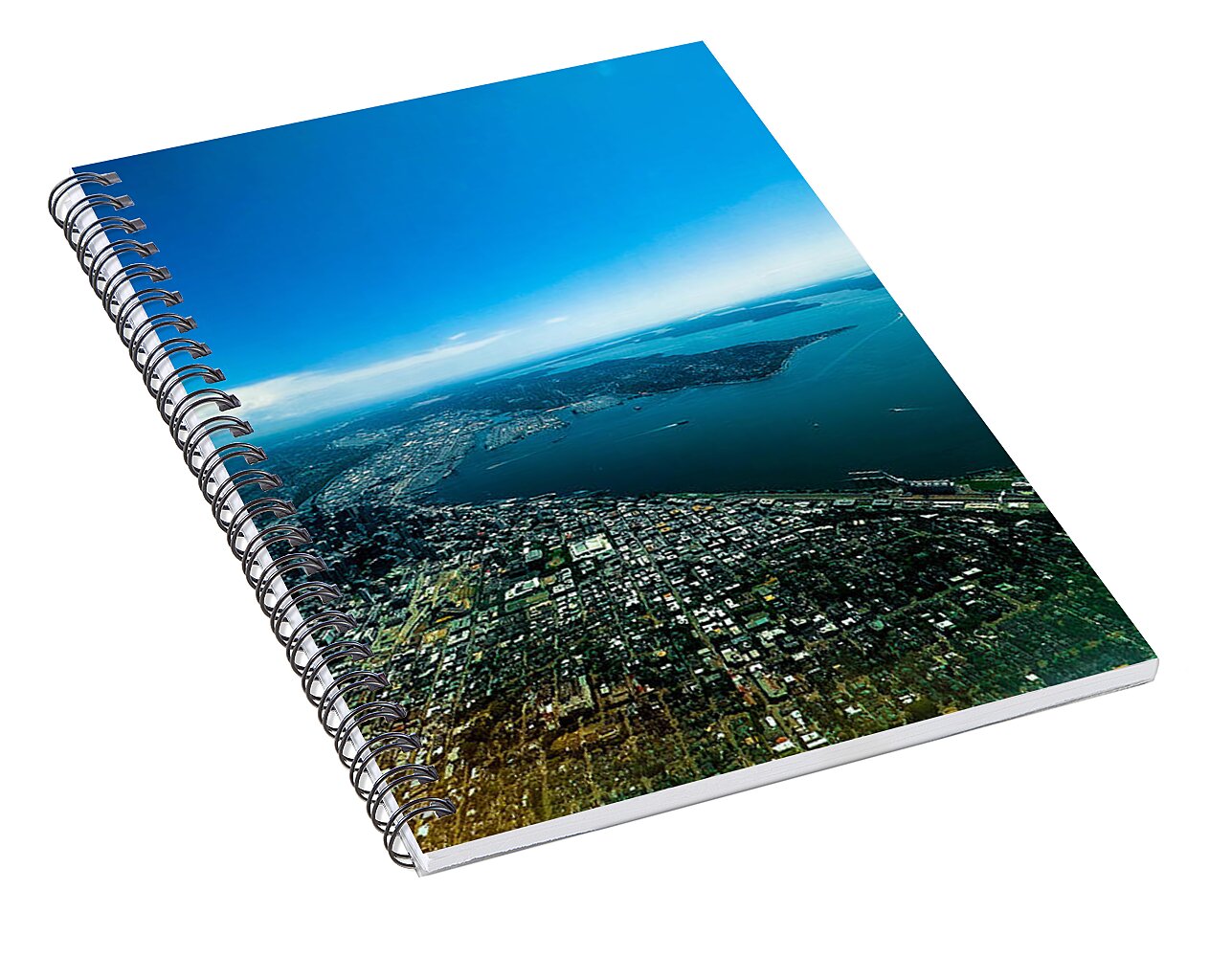 Over looking Seattle - Spiral Notebook
