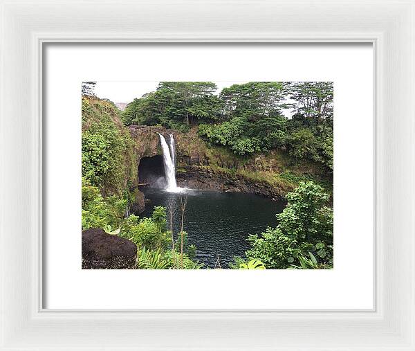 Rainbow falls HAWAII - Framed Print