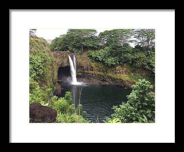Rainbow falls HAWAII - Framed Print