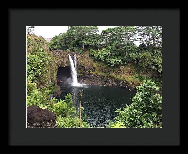 Rainbow falls HAWAII - Framed Print