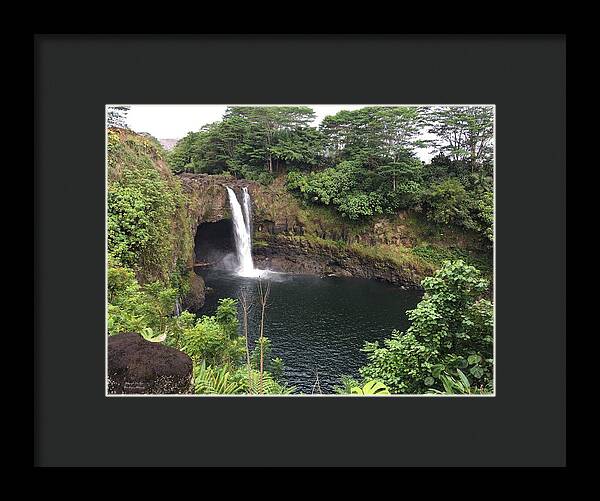 Rainbow falls HAWAII - Framed Print