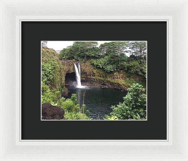 Rainbow falls HAWAII - Framed Print