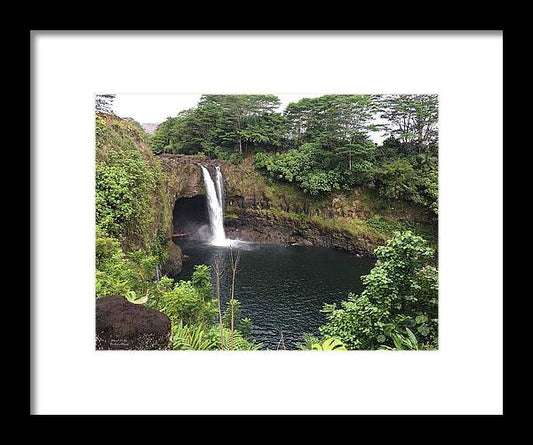 Rainbow falls HAWAII - Framed Print