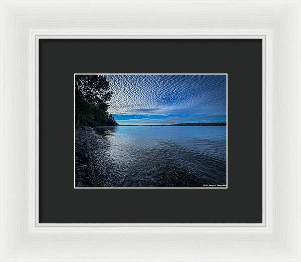 Reflection of the clouds - Framed Print