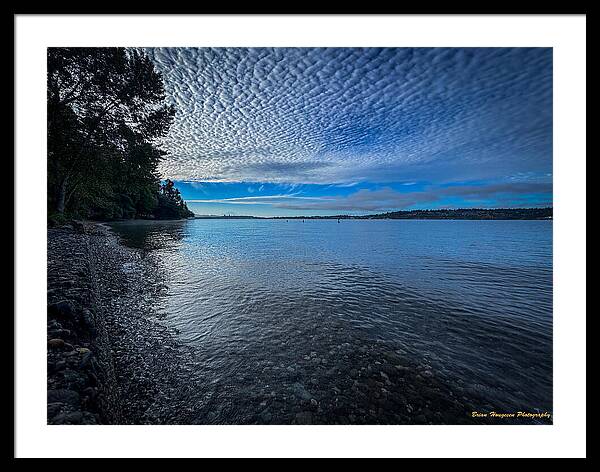 Reflection of the clouds - Framed Print