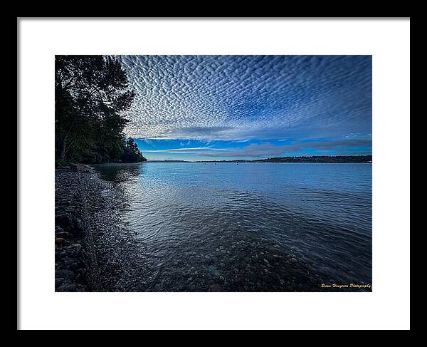 Reflection of the clouds - Framed Print