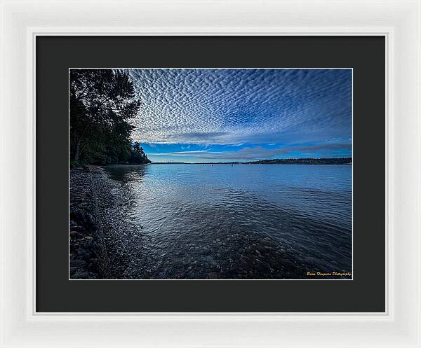 Reflection of the clouds - Framed Print