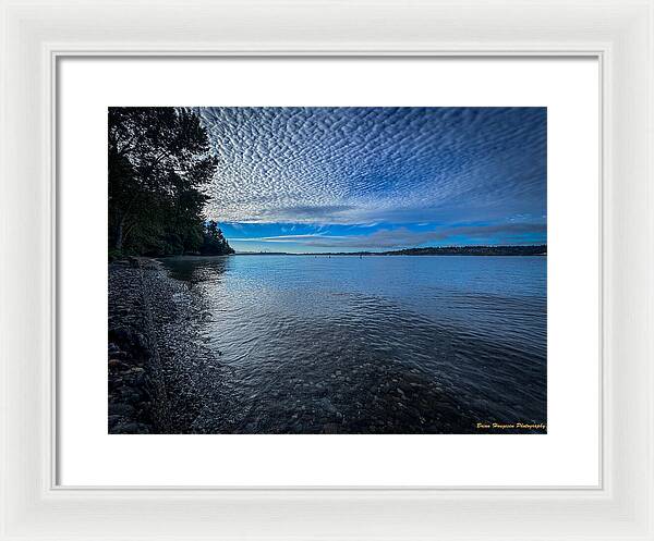 Reflection of the clouds - Framed Print