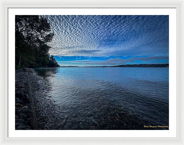 Reflection of the clouds - Framed Print