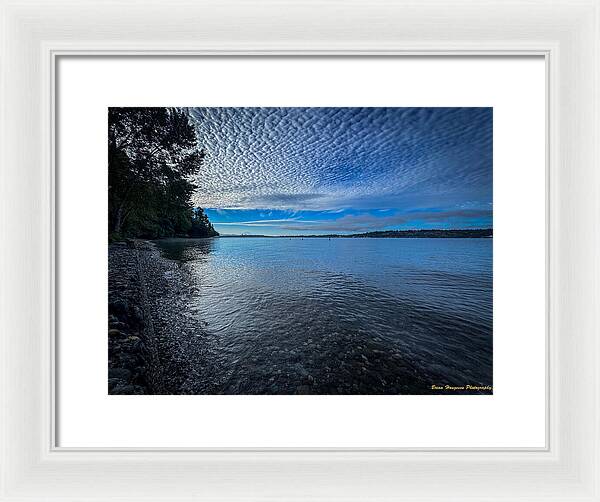 Reflection of the clouds - Framed Print