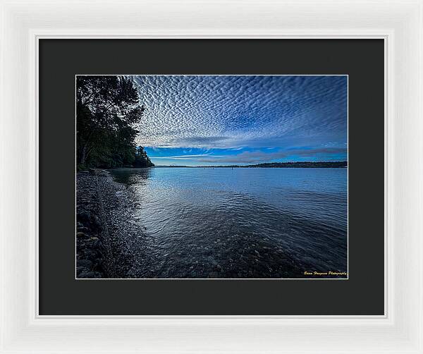 Reflection of the clouds - Framed Print