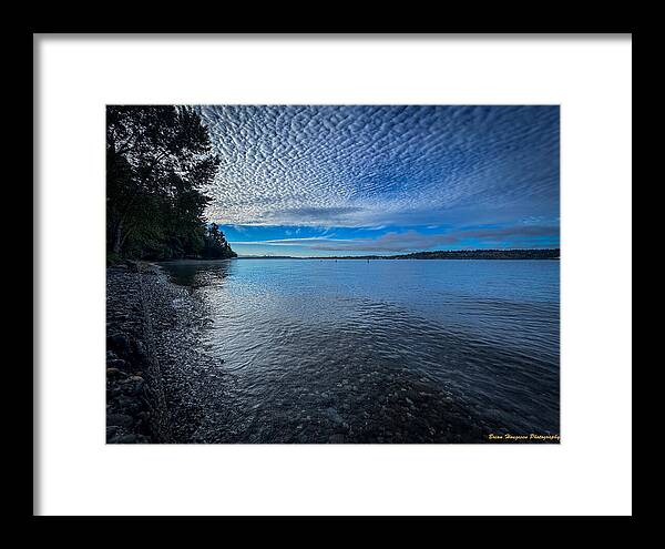 Reflection of the clouds - Framed Print