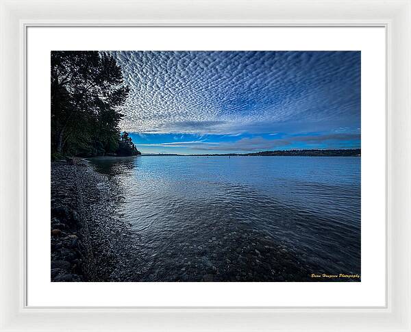 Reflection of the clouds - Framed Print