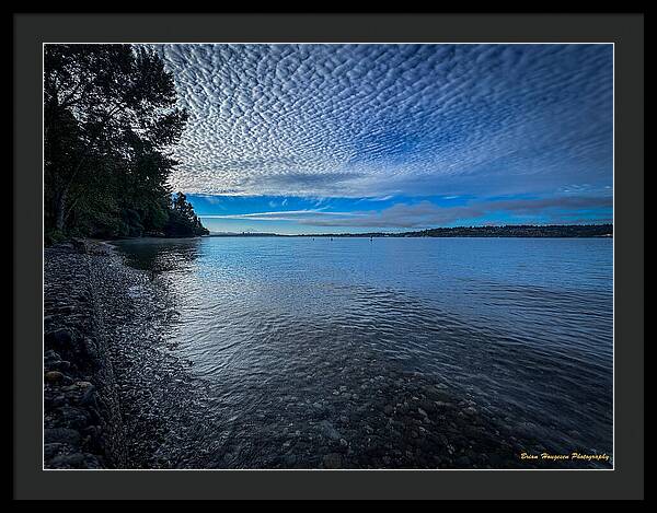 Reflection of the clouds - Framed Print