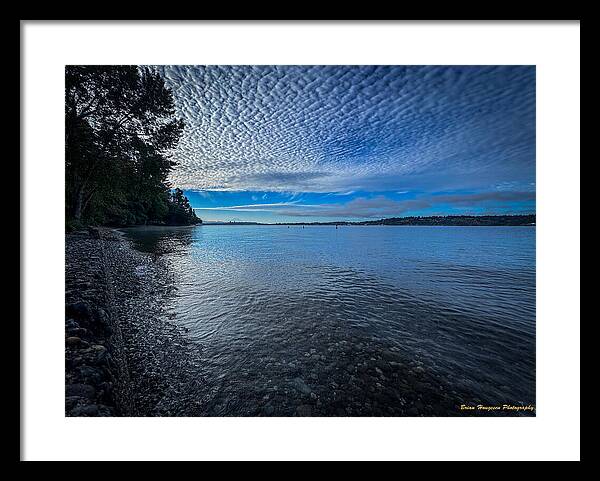 Reflection of the clouds - Framed Print