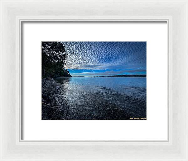 Reflection of the clouds - Framed Print