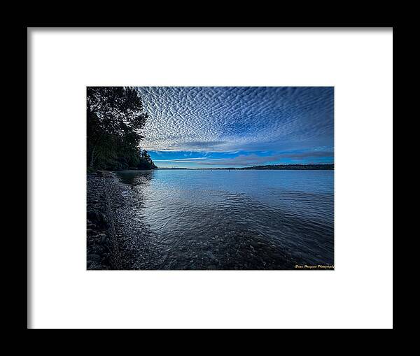 Reflection of the clouds - Framed Print