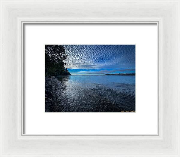 Reflection of the clouds - Framed Print