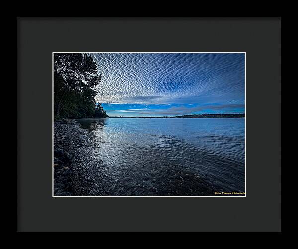 Reflection of the clouds - Framed Print