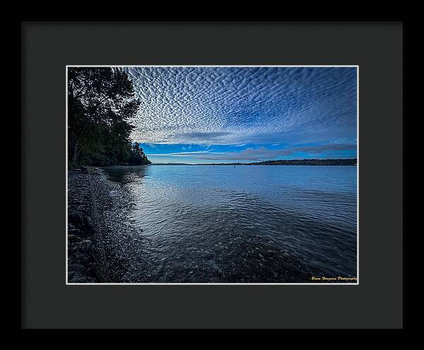 Reflection of the clouds - Framed Print