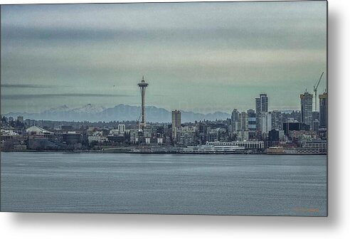 Seattle sky line - Metal Print