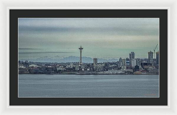 Seattle sky line - Framed Print
