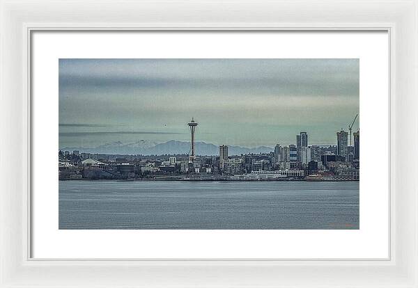 Seattle sky line - Framed Print