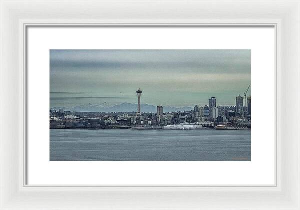 Seattle sky line - Framed Print